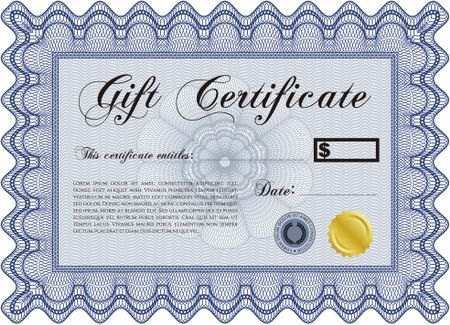 Vector Gift Certificate. Nice design. With quality background. Detailed.