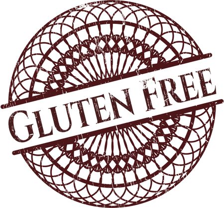 Gluten Free rubber grunge stamp