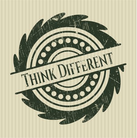 Think Different rubber grunge stamp