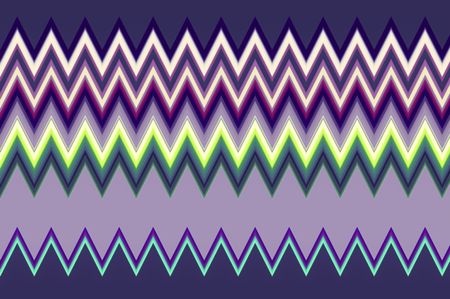 Geometric varicolored abstract of zigzag stripes for decoration and background with themes of repetition, variation, synergy