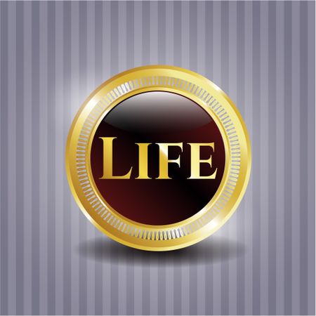 Life gold shiny emblem