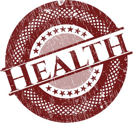 Health rubber grunge stamp