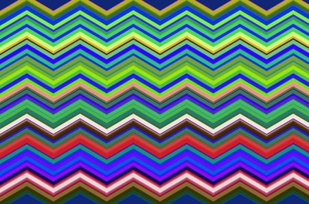 Multicolored geometric pattern of zigzags with accordion effect for decoration and background