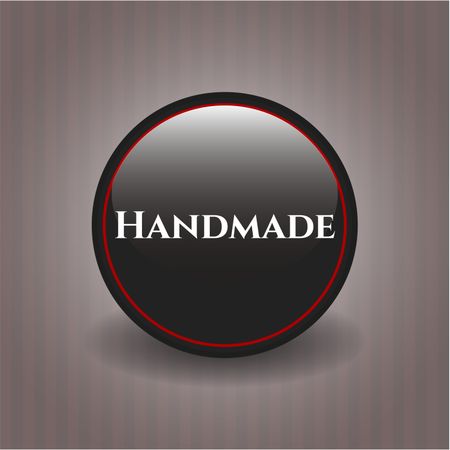 Handmade black shiny emblem
