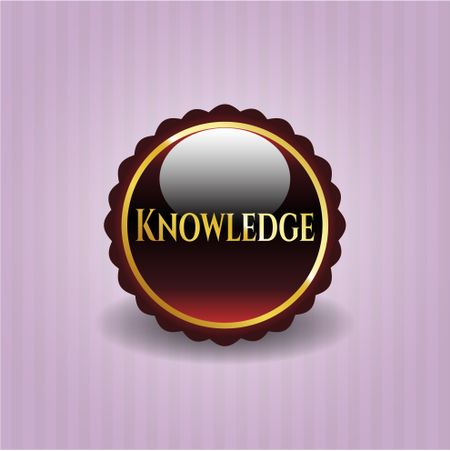 Knowledge gold shiny emblem