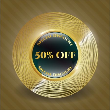 50% Off gold badge