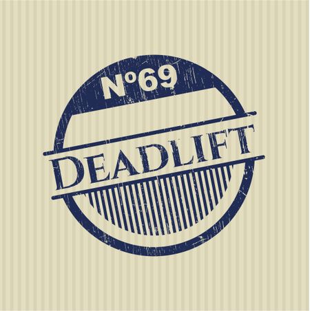 Deadlift rubber grunge stamp