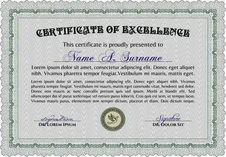 Certificate template. Modern design. Frame certificate template Vector.With complex linear background. 