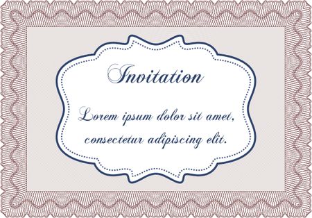 Retro vintage invitation. Customizable, Easy to edit and change colors.Retro design. With background. 