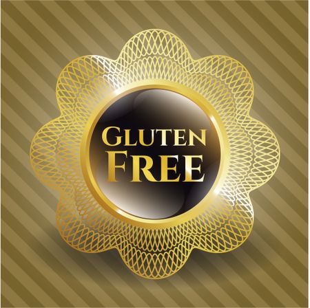 Gluten Free gold shiny emblem