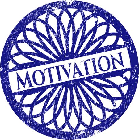 Motivation rubber grunge seal
