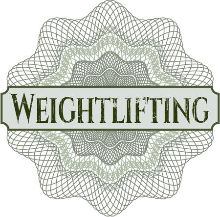 Weightlifting abstract rosette