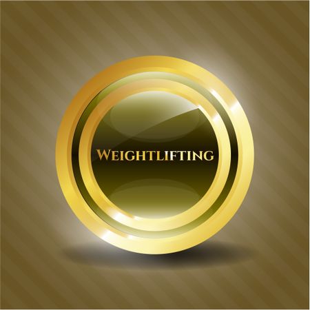 Weightlifting shiny emblem