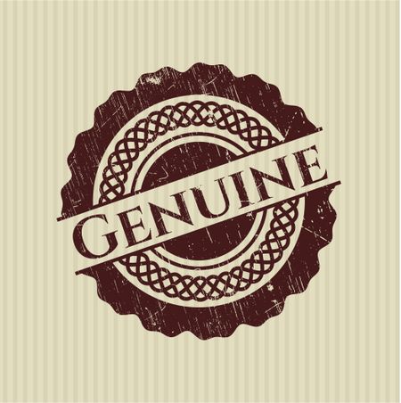 Genuine rubber grunge stamp