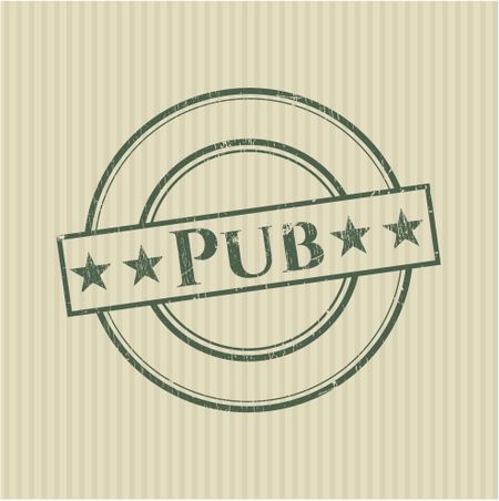 Pub rubber grunge stamp