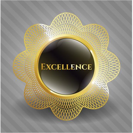 Excellence gold shiny emblem