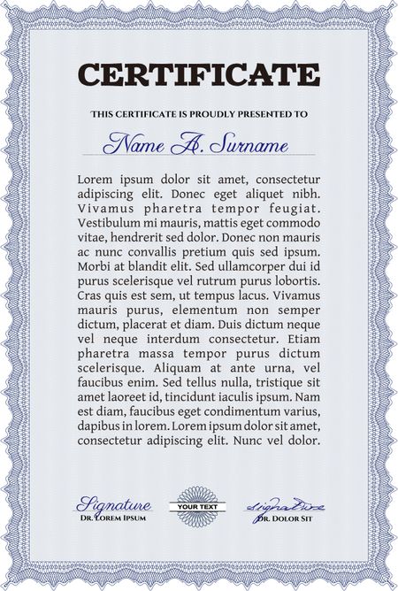 Diploma. Vector pattern that is used in currency and diplomas.Superior design. Easy to print. 