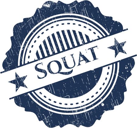 Squat rubber stamp