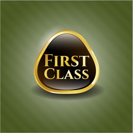 First Class gold shiny emblem