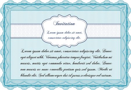 Vintage invitation. With complex linear background. Customizable, Easy to edit and change colors.Superior design. 