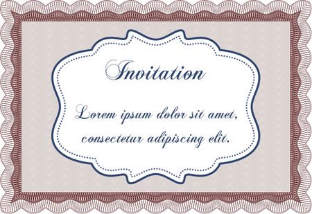 Formal invitation. Beauty design. With quality background. Border, frame.