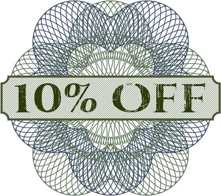 10% Off rosette