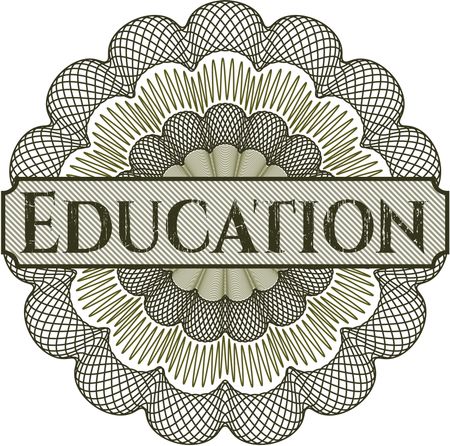 Education abstract rosette