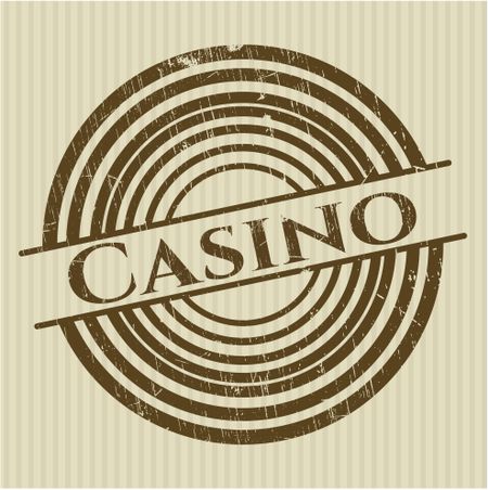Casino rubber grunge stamp