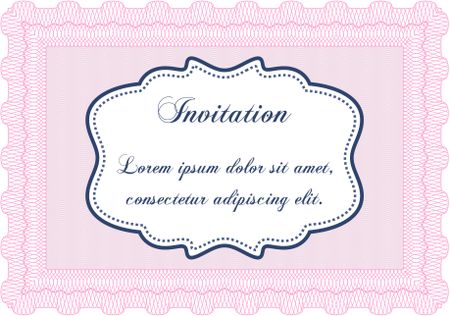 Retro vintage invitation. Complex background. Good design. Customizable, Easy to edit and change colors.