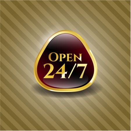 Open 24/7 shiny badge