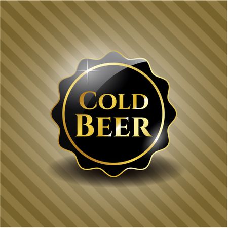 Cold Beer dark badge