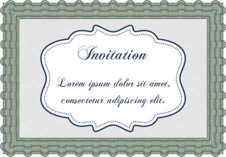 Invitation. Vector illustration.Lovely design. Easy to print.