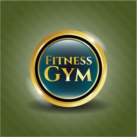 Fitness Gym gold shiny emblem