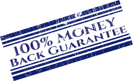 100% Money Back Guarantee rubber grunge stamp