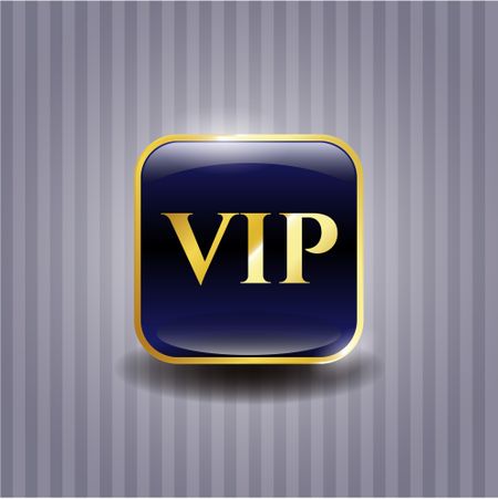 VIP gold shiny emblem