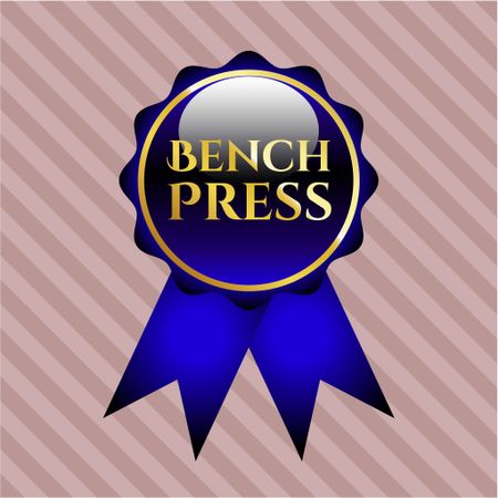 Bench Press blue shiny ribbon
