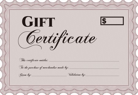 Modern gift certificate. Beauty design. Complex background. Customizable, Easy to edit and change colors.