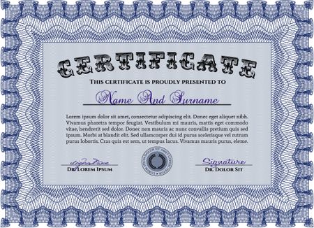 Certificate template. Frame certificate template Vector.With background. Superior design. 