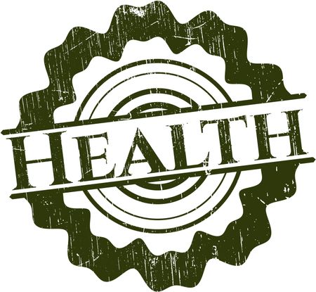 Health rubber grunge stamp