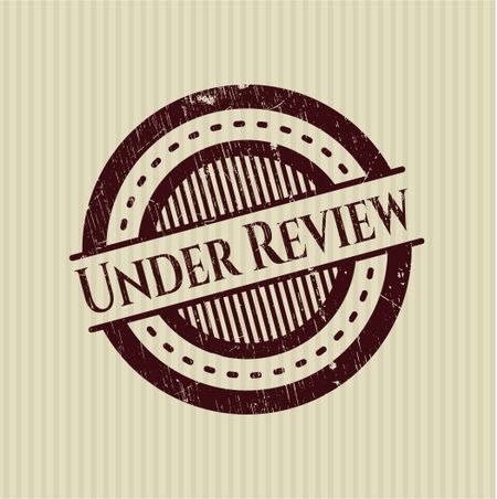 Under Review grunge seal