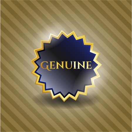 Genuine gold shiny emblem