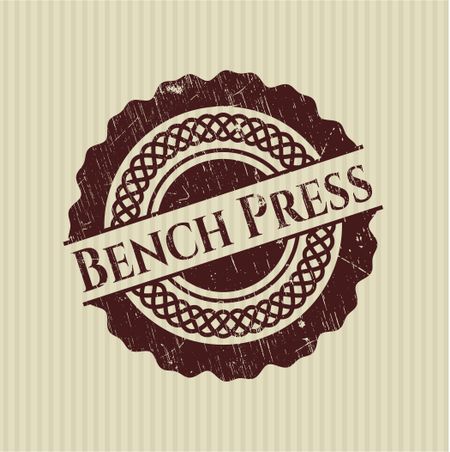 Bench Press rubber grunge stamp