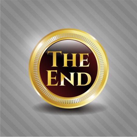 The End gold shiny emblem