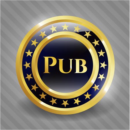 Pub gold shiny emblem