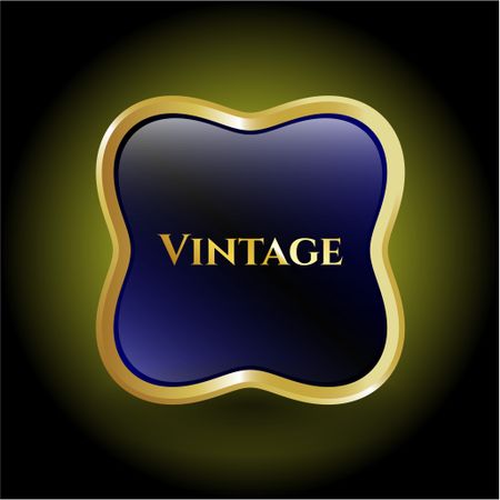 Vintage gold shiny badge