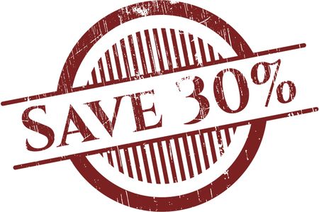 Save 30% rubber stamp
