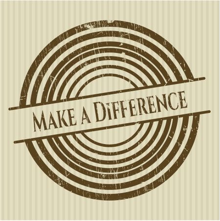 Make a Difference rubber stamp