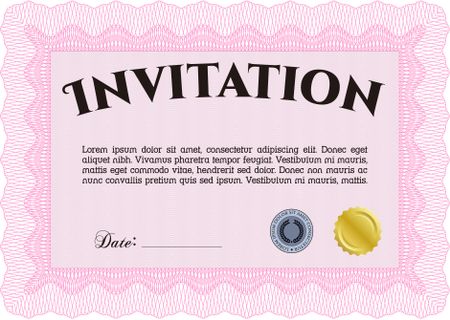 Diploma or certificate template. With background. Excellent design. Vector illustration.