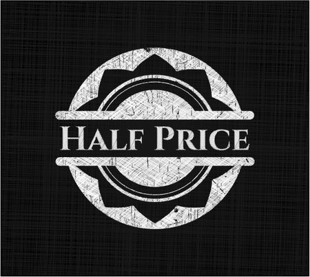 Half Price on chalkboard