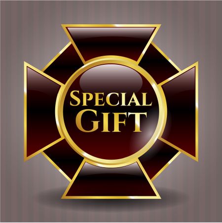 Special Gift gold shiny badge